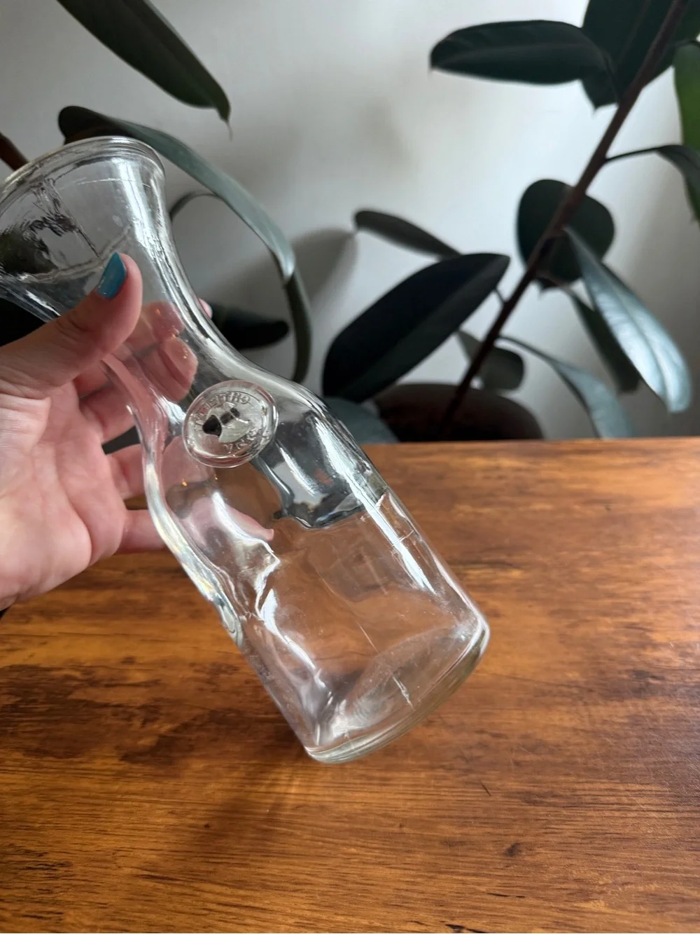 Clear Glass Carafe Vase